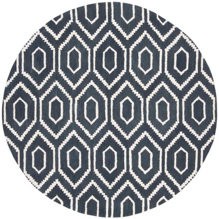 Safavieh 6 x 6 ft. Himalaya Hand Tufted Area Rug Navy & Ivory HIM902N-6R